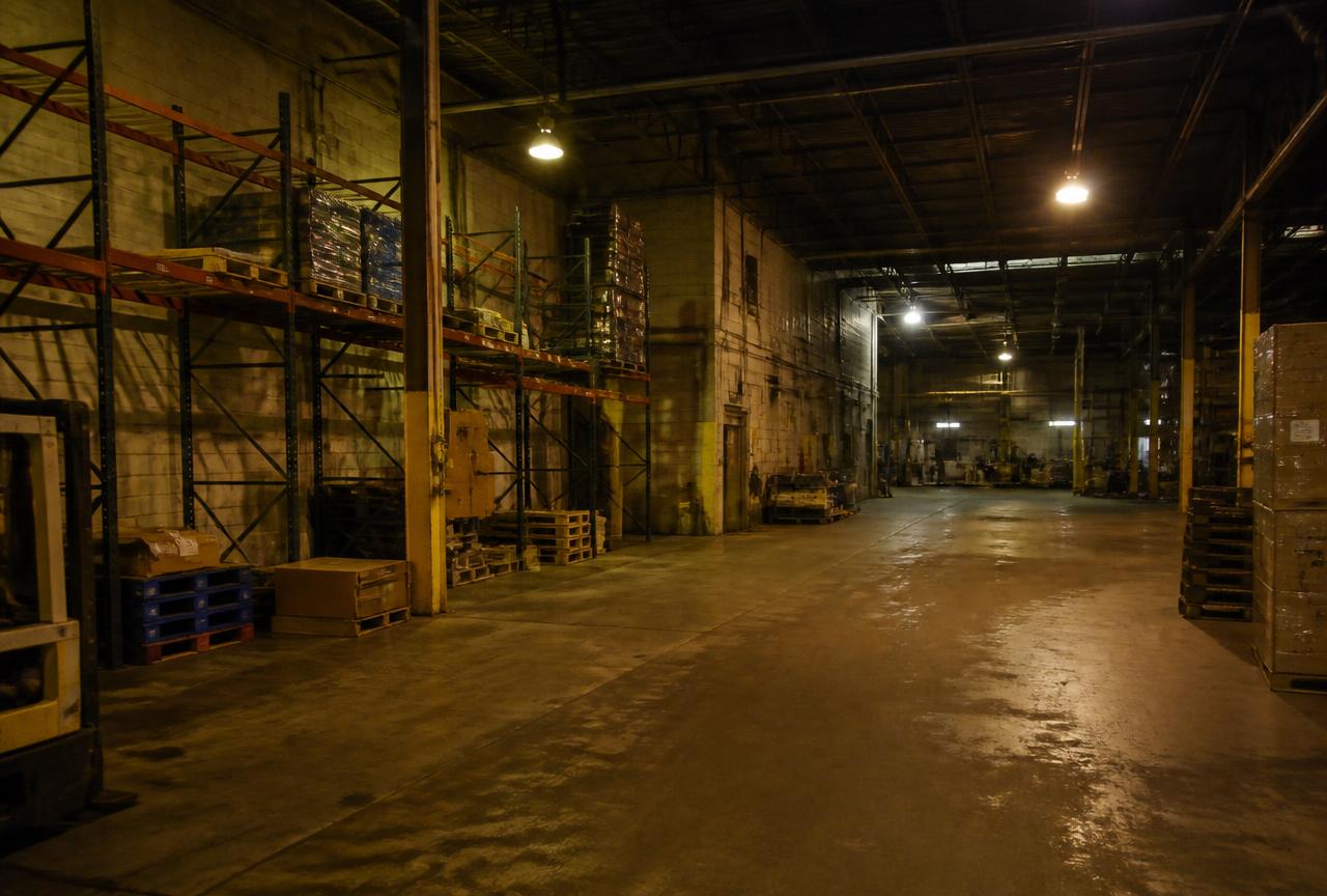 BEFORE: Aging metal-halide high bays